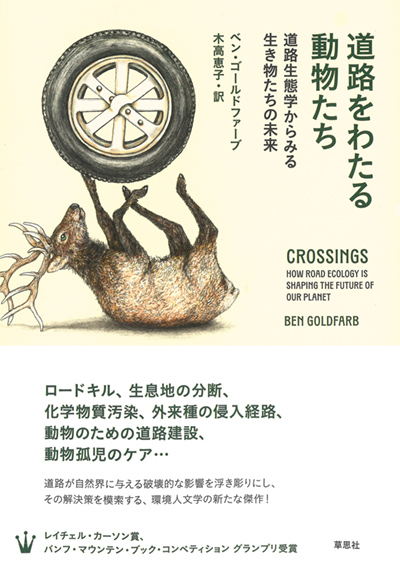 道路をわたる動物たち